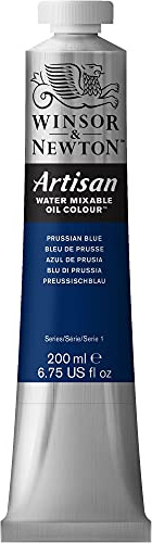 Winsor & Newton Artisan Water Mixable Oil Paint, 200ml, Prussian Blue