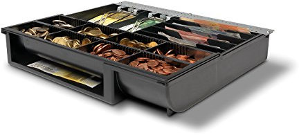 Safescan 4141T1 bac amovible qui organise votre argent à l'intérieur de votre tiroir-caisse - Bac avec 6 emplacements billets et 8 emplacements pièces - Convient au tiroir Safescan SD-4141 et HD-4141
