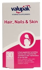 Valupak Hair, Nails & Skin 30 Tablets