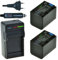 ChiliPower NP-FV70 Kit : 2 batteries + chargeur pour Sony DCR-SR68, SR88, SX45->SX85, FDR-AX100, HDR-CX110->CX900, HC9, PJ10->PJ810, TD10-> TD30V, XR160->XR550V, HXR-NR X3D1U, NX30U, NX70U, NEX-VG10->