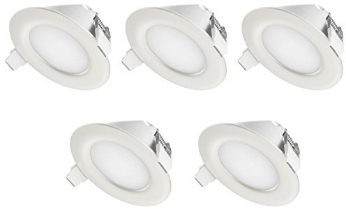 TEVEA PREMIUM LED Einbauleuchte - 230v - LED Einbaustrahler - helles, reines Licht - Deckenspot - Ultra Flach - IP44 - Energieklasse A+ - (5-er set) - Warmweiss