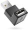 deleyCON USB 2.0 Winkel Adapter - 90° Grad Winkeladapter - A-Stecker zu A-Buchse - Kompatibel mit Allen USB Kabeln - Optimale Kabelführung