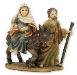 Unbekannt Krippenfiguren Krippenblock Herbergssuche Höhe 10cm