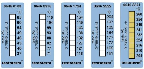 Testo-Messstreifen (10 Stk.) 116°C...154°C