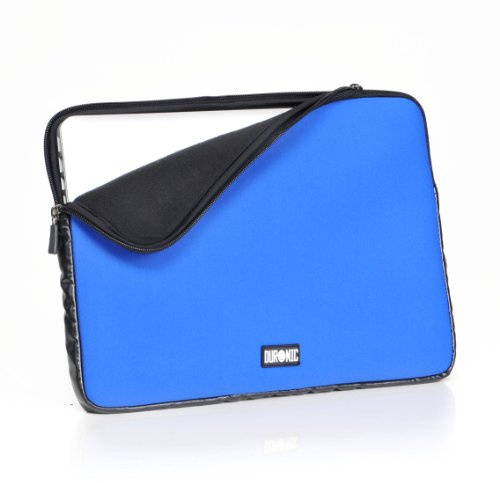 Duronic 17 Inch Blue Laptop Sleeve LS02 /BE | 17” Laptop Case | Water Resistant Neoprene Pouch for Laptops | Shock Resistant Protective Design | Zip Closing