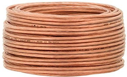 DCSk - 30m - 2 x 2.5mm² - Câble Audio Transparent pour Enceintes - Câble HP en Cuivre OFC pour HiFi et Hi-FI Embarquée - Fabrication Allemande - Conducteur 99,99% cuivre avec Isolant