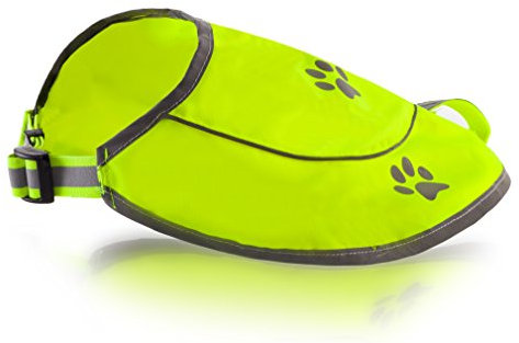 Hundeweste Sicherheit reflektierende-Hunting Wasserdichte Weste für beste Sicht bei Tag und Nacht mit Verschlüsse, Steckverbinder Komfortable einstellbare Größe XS S M L XL XXL Orange/Gelbe(XS,Yellow)