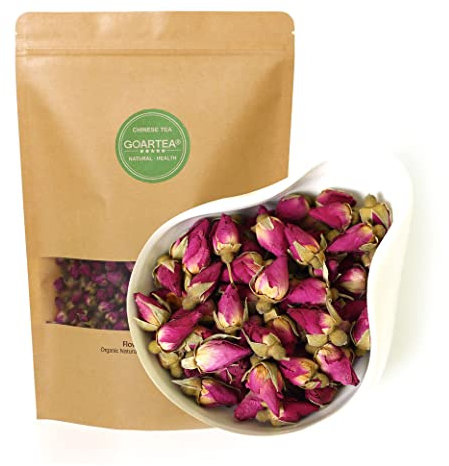 GOARTEA Rosentee 50g / 1.76oz Getrocknete Rosenknospen Red Rose Tea Gourmetia Rosenblüten Rose Buds Herbal Tee