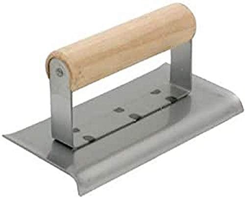 Frattazzo per bordi in calcestruzzo Marshalltown, R 10 mm, L 13 mm, in acciaio con manico in legno 152x70 mm, fornisce un bellissimo arrotondamento del calcestruzzo