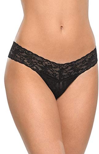 hanky panky Damen Signature Lace Low Rise Thong Höschen, Durchsichtig, Schwarz, One Size