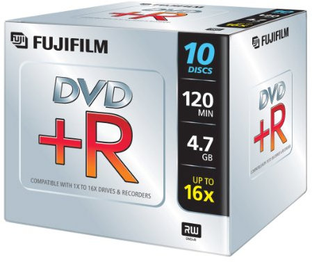 Fuji Magnetics DVD+R Disk DVD+R Rohling 4700MB 120 Minuten 16xSpeed JewelCase
