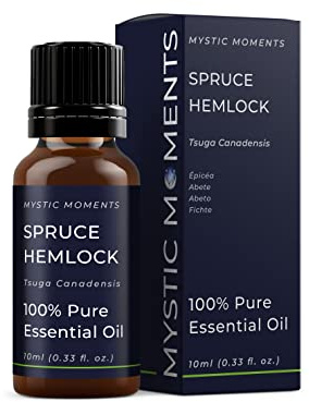 Mystic Moments | Spruce Hemlock Essential Oil | 10ml | Tsuga canadensis gives a fresh woody forest aroma for diffusers, oil blends and fragrance formulations.