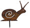 ecosoul Gartendeko Schnecke mit Dorn Baumtier Metall Rost Deko