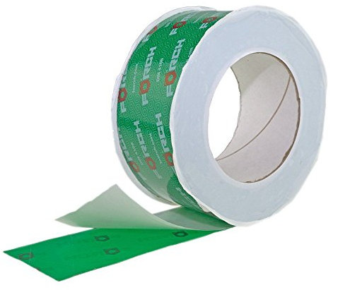 Förch 10 Rollen Klebeband 60mm x 25 lfm für Dampfbremse Dampfsperre Dampfsperrfolie Dampfbremsfolie OSB - Systemklebeband grün