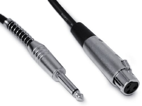 Snakebite Professional XLR Female to 1/4 Jack Cable. Ideal lead for mics, mixers, studio and live applications. Noiseless OFC (1 Metre)
