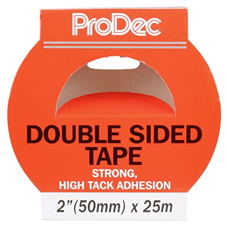 ProDec Double Sided Tape for Everyday Use, Mounting, Arts and Crafts | Scrapbook, Photo Albums, Easy to Use Double Sided Sticky Tape with Strong Adhesive 48mm x 5m