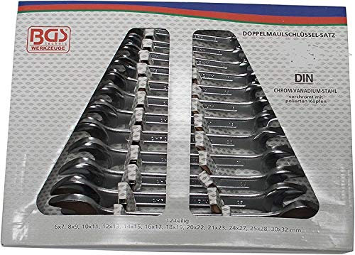 BGS 1183 Doppelmaulschlüsselsatz, 6x7-27x32 mm, 12-TLG