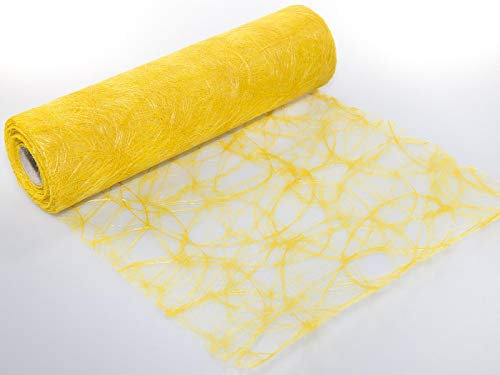 Sizoweb Tischläufer in unterschiedlichen Farben, 30 cm breit, 5 oder 20 m lang 20 m sonnenblumengelb 8320