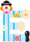 Trudi 81741 - Buchstabe Clown E, Sortiert