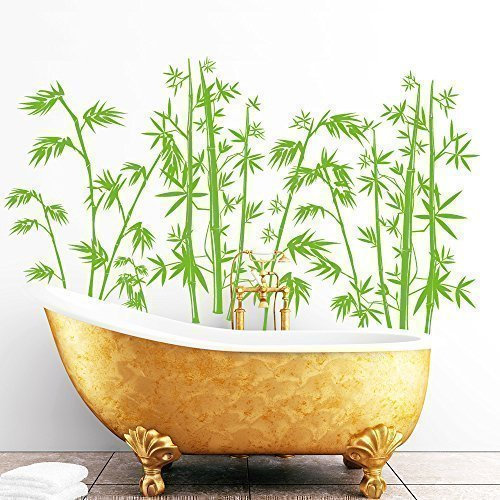 Wandtattoo Loft „Wandaufkleber Bambus (Bambuseae)“ - Wandtattoo / 49 Farben / 3 Größen/grün / 90 x 148 cm