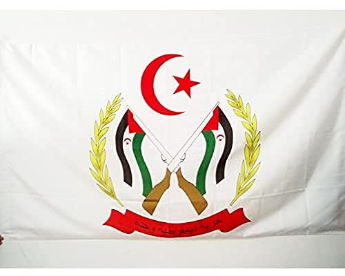 AZ FLAG Bandera de Las Armas Frente POLISARIO Sahara Occidental 150x90cm para Palo - Bandera SAHARAUI 90 x 150 cm