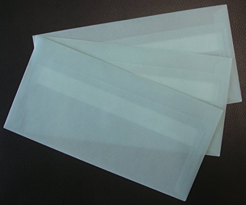 LYSCO® Umschläge-Set mit 25 Stück DIN lang Gmund transparente Briefumschläge Farbe türkis haftklebend 100g/m² (UMS-124)