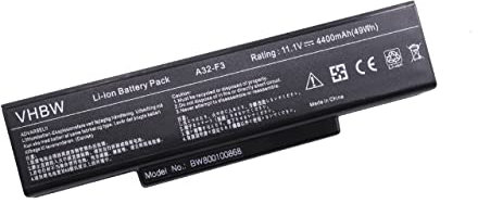 vhbw Li-Ion batería 4400mAh (11.1V) para Notebook ASUS F3Sa, F3Sc, F3Se, F3Sr, F3Sv, F3T, F3Tc, F3U, Pro31, Pro31j y A32-F3, BTY-M65, SQU-503.