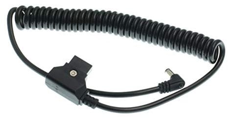 Stromkabel, 5,5 mm x 2,5 mm auf D-TAP-Stecker, rechtwinklig, für DSLR Rig mit Anton-Bauer-Batterie