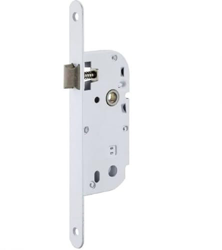 Bricard - Serrure à larder Bec de canne axe 40 mm blanc A encastre réversible bouts ronds NF