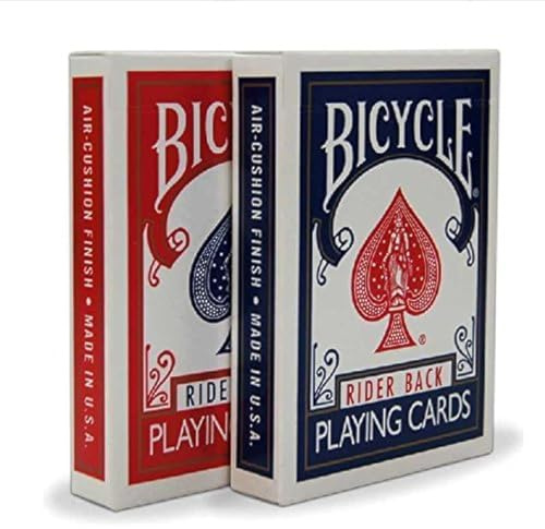2 Decks Bicycle Rider Back 808 Standard Poker Playing Cards Red & Blue
