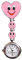Schwesternuhr Krankenschwesternuhr Top modernes Tigaheart-Smiley Design mit Clip und Batterie Pflegeruhr Kitteluhr Damenuhr Herrenuhr 1 Stück (Pink)