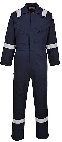 Portwest FR21 Tuta Anti-Statica Leggera Resistente Alla Fiamma 210g Marina, XS
