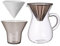 Kinto Carafe à café en verre avec porte-filtre et 20 filtres 1,1 l