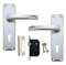 DISCOUNT HARDWARE UK Aluminium SAA Lever Lock Door Handles +2 Lever Lock Set 2 Keys (KA)