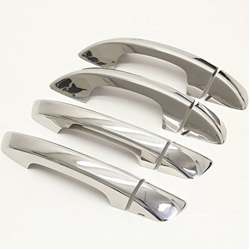 Recambo Edelstahl Türgriff Blenden Kappen SET V2A kompatibel für VW Golf 6 2008-2012 | Sharan II ab 2010> | Abdeckung Verkleidung