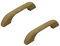 Merriway BH03368 (2 Pcs) Wood Oak 'D' Cupboard Cabinet Drawer Pull Handle Back Fix Unfinished 100mm (4 inch) - Pack of 2 Pieces