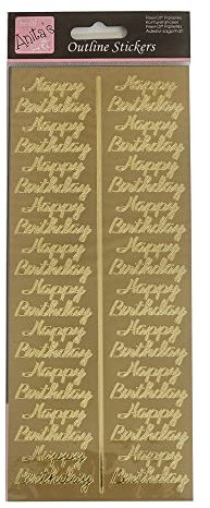 Anita's ANT 8101506 Scrapbooking-Stickers, Gold, Einheitsgröße
