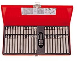 KING TONY 1043CQ Coffret d'Embouts Tournevis, Set de 43, 10 mm