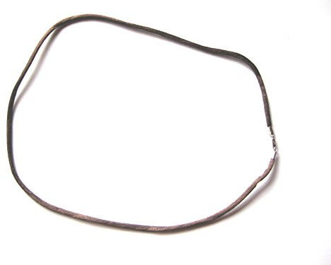 Nylon-Collier braun 2 mm ca 45 cm lang mit 925er Silber-Verschluß