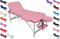 Polironeshop Europa – Massageliege aus Aluminium, Verstellbare Massagebank und Tattooliege, Ergonomisch und Stabil für professionellen Einsatz (Hellrosa)