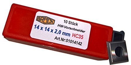 Brück HM Vorschneider HW 14x14x2mm Wendeplatten Wendemesser 10 Stück 01014142