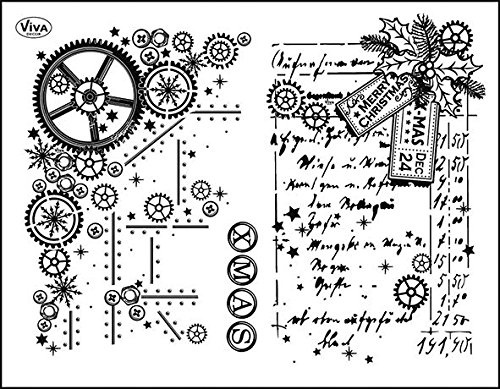 Viva Decor Steampunk Gear Hintergrund Stempel