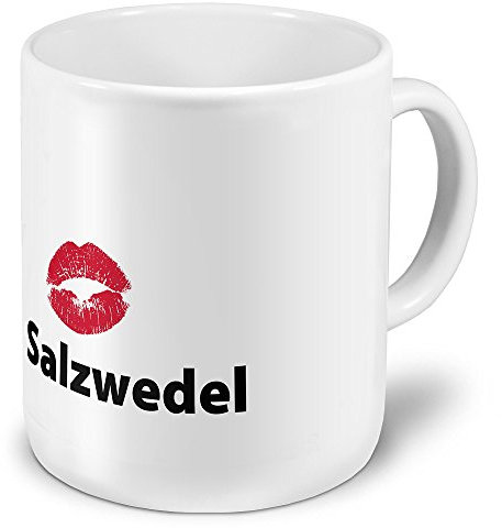 digital print XXL Jumbo-Städtetasse Salzwedel - XXL Jumbotasse mit Design Kussmund - Städte-Tasse, Städte-Krug, Becher, Mug