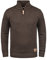 !Solid SDPetro Herren Strickpullover Troyer Grobstrick Pullover mit Troyerkragen Rippbündchen Label-Details Baumwollmischung Regular fit, Größe:XXL, Farbe:Coffee Bean Melange (8973)
