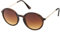 Chic-Net Hochwertige Sonnenbrille Pilotenbrille 400 UV Round Glasses Dünne Metallbügel vintagesteg Braun