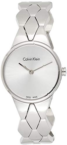 Calvin Klein DamenArmbanduhr Analog Quarz Edelstahl K6E23146