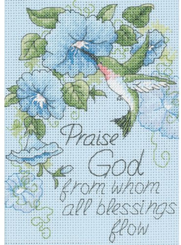 Dimensions Humming Bird and Glories Counted Cross Stitch Kit, Multi-Colour