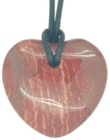 Glücksbringer Sternzeichen Waage Geburtsstein Herz Halskette Edelstein Roter Jaspis