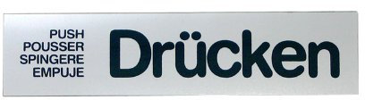 GRÄWE® Türschild 'Drücken', selbstklebend