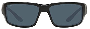 Costa Del Mar Men's Fantail Sunglasses, Blackout/Grey Polarized 580p, 59 mm